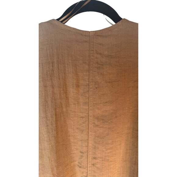 2/$30 ZARA Womens M-L Wrap Blouse Taupe Brown Viscose Blend - Picture 10 of 15